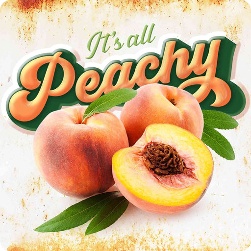 Sunshine Corner's customizable, peach decor and farm house sign that says, "It's All Peachy".