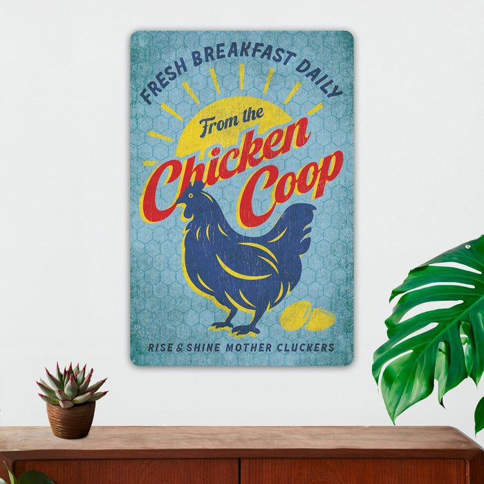 Chicken Coop - Farmhouse Kitchen Wall Decor - Metal Sign