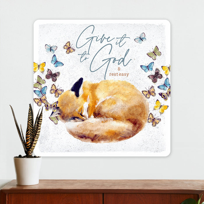 Christian Wall Decor - Give It To God - Metal Sign