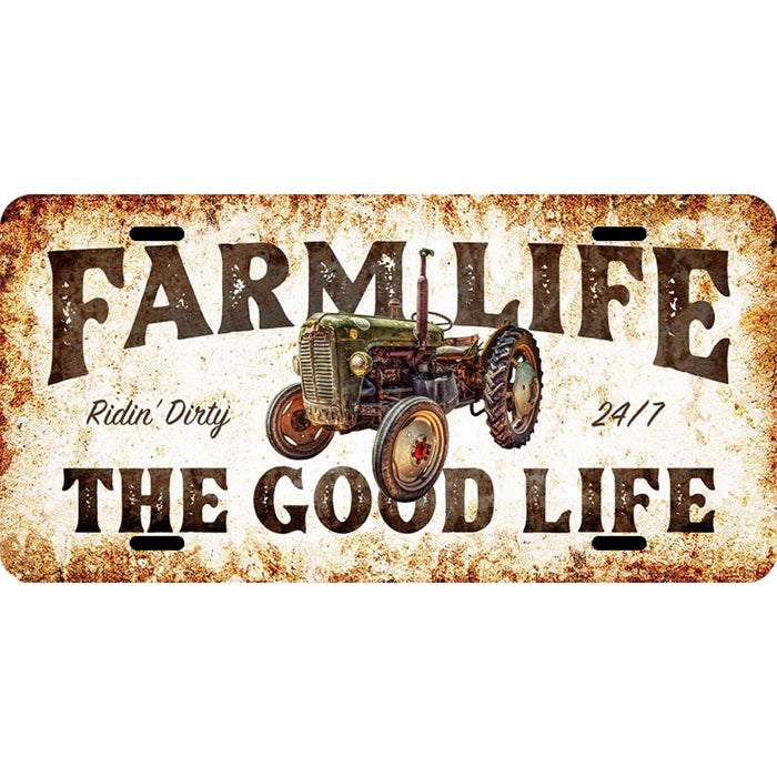 Farm Life - Tractor License Plate