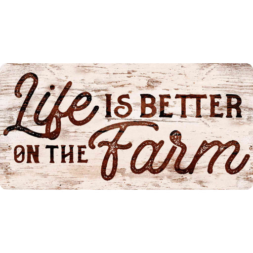 Sunshine Corner's customizable, farm wall decor and sign that says, "Life is better on the farm".