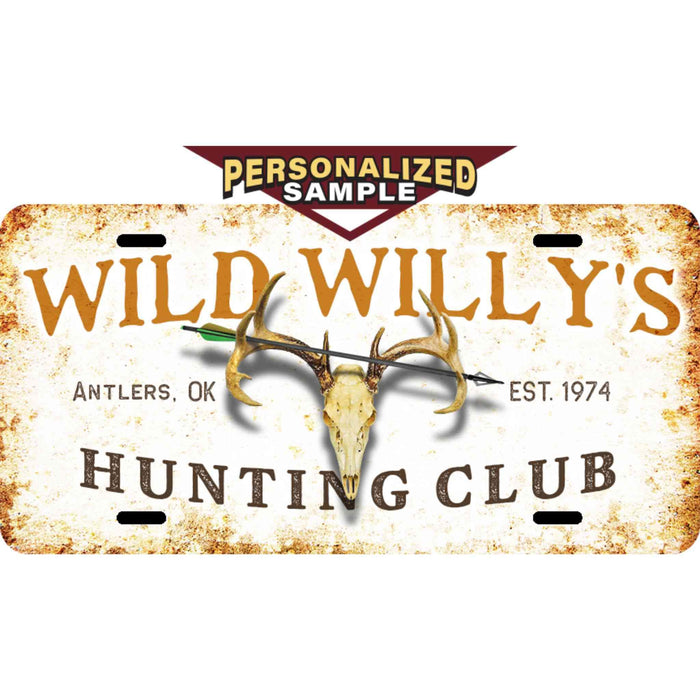 Stuck-A-Buck Hunting Club License Plate