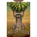 Personalized Example of Sunshine Corner's, customizable farm kitchen sign and raccoon decor that says, "Melon Felon - Sweet Meat - Quality Watermelons - Farmerville, Louisiana - Est. 2022 - Locally Grown - Pick your own".