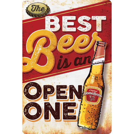Sunshine Corner's, customizable beer sign that says, "The best beer is an open one".