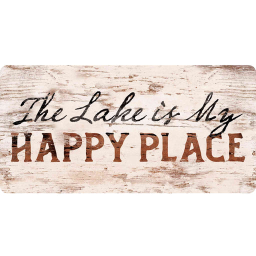 Sunshine Corner's, customizable lake house decor that says, "The Lake is My Happy Place".