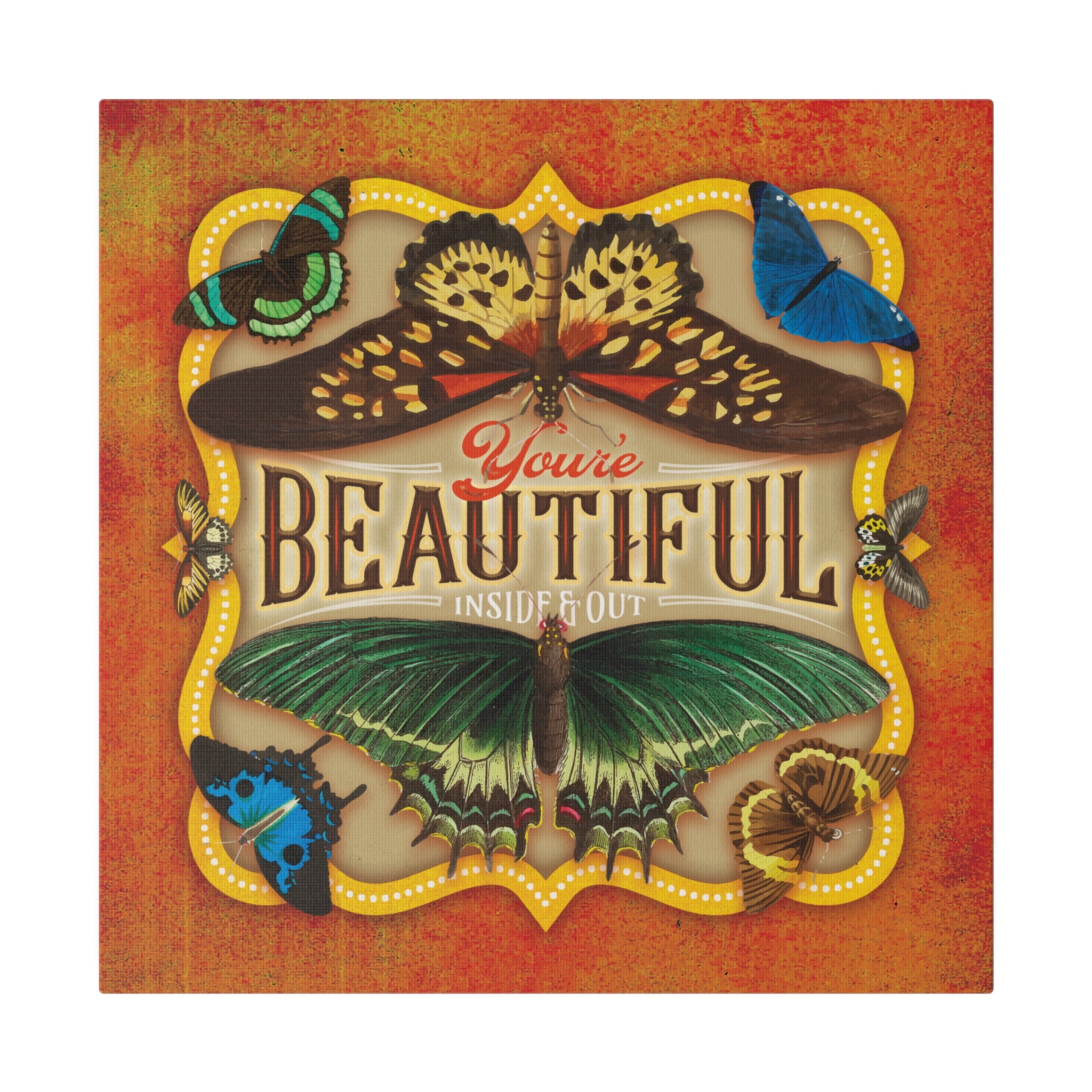 Wildlife Wall Decor - Beautiful Butterfly - Canvas Sign