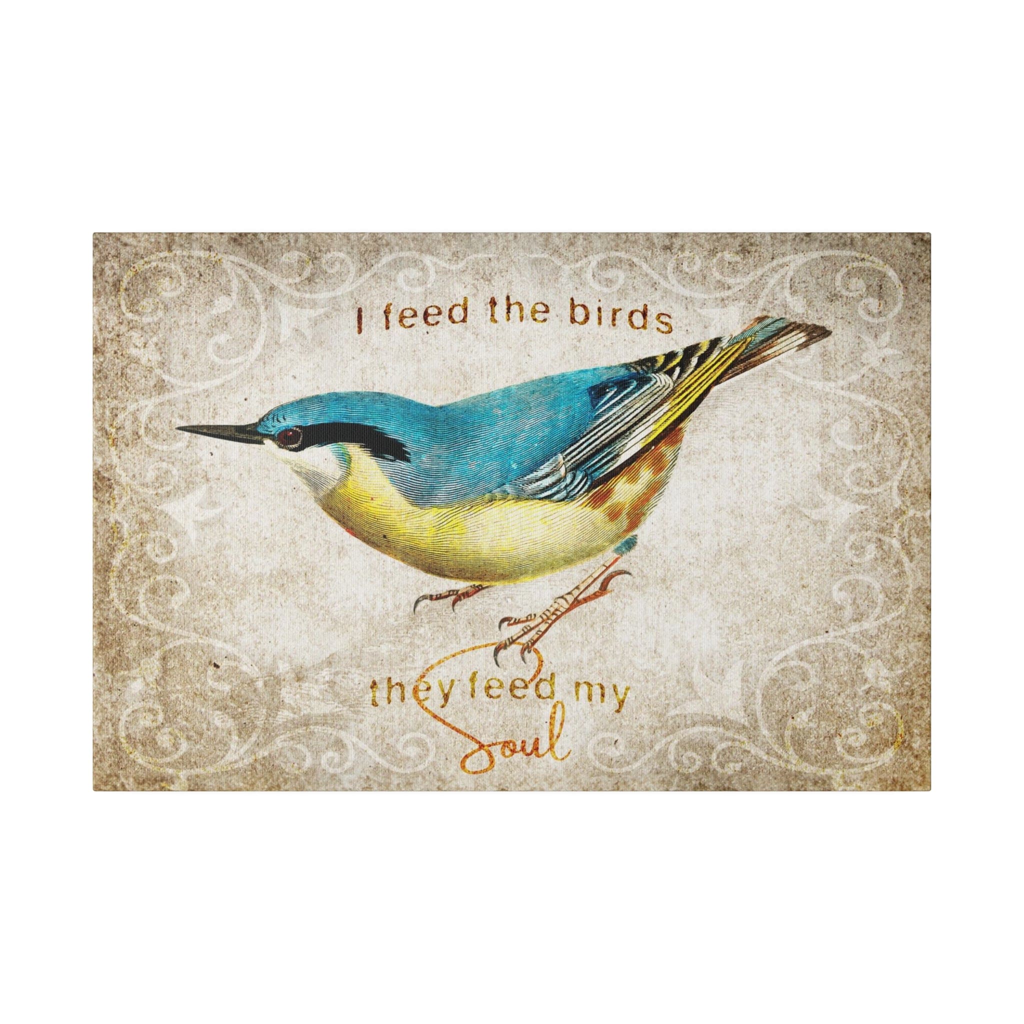 Wildlife Wall Decor - I Feed the Birds - Canvas Sign
