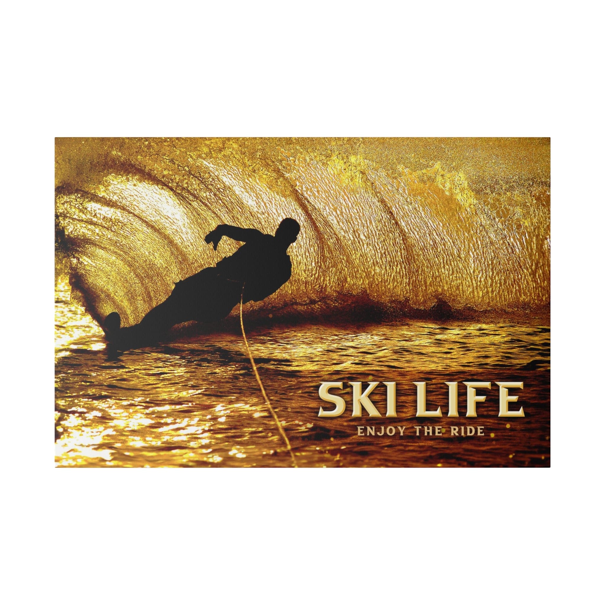 Lake House Wall Decor - Ski Life - Canvas Sign