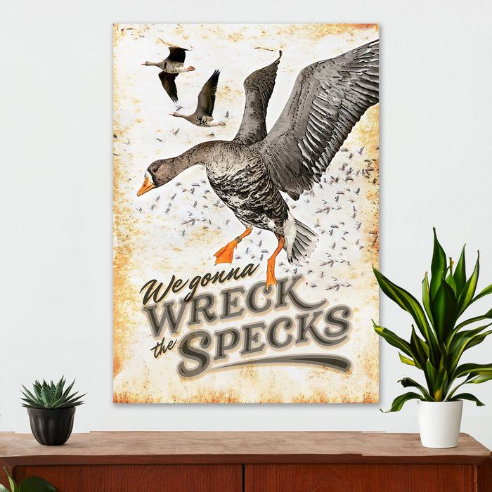 Hunting Wall Decor - Wreck the Specks - Canvas Sign