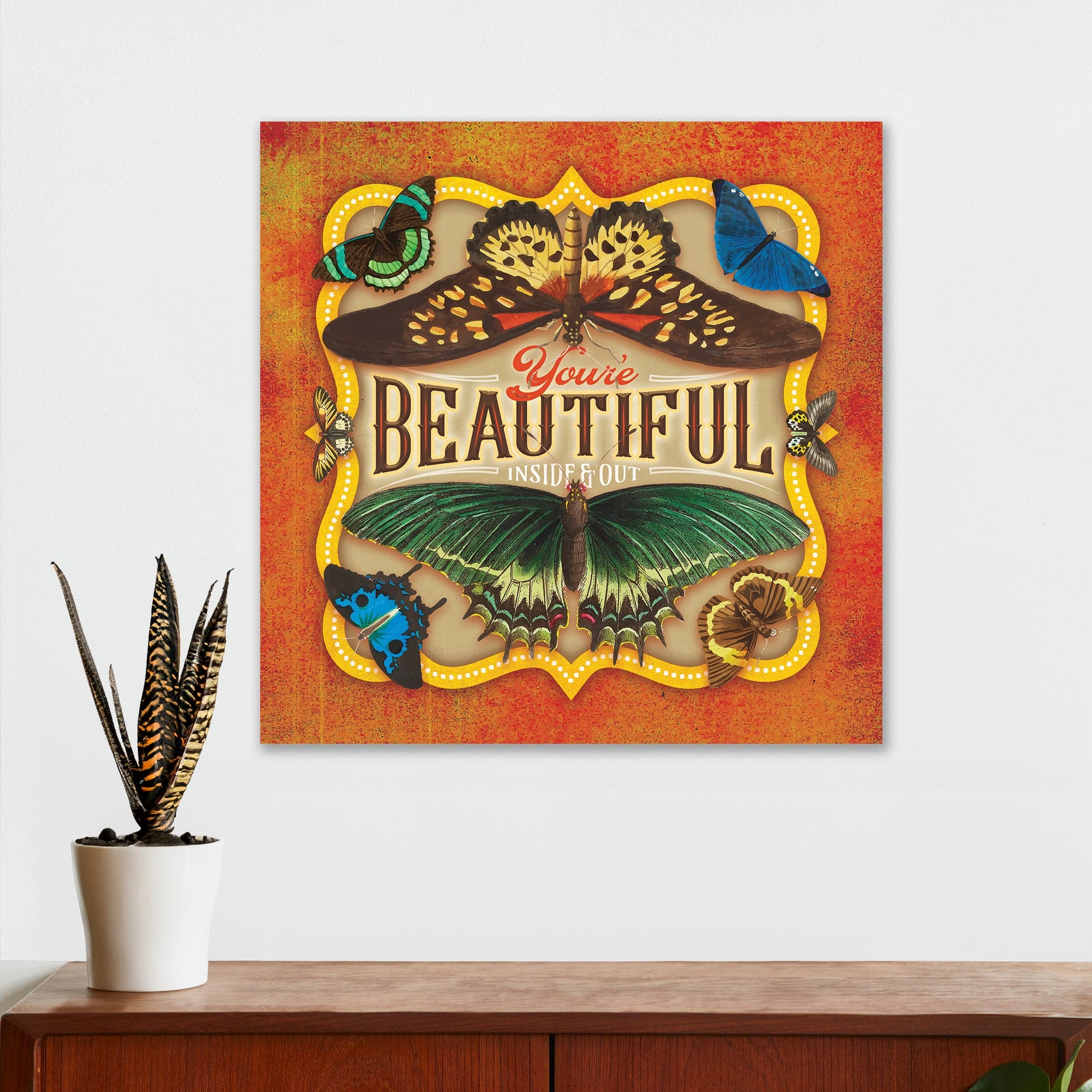 Wildlife Wall Decor - Beautiful Butterfly - Canvas Sign