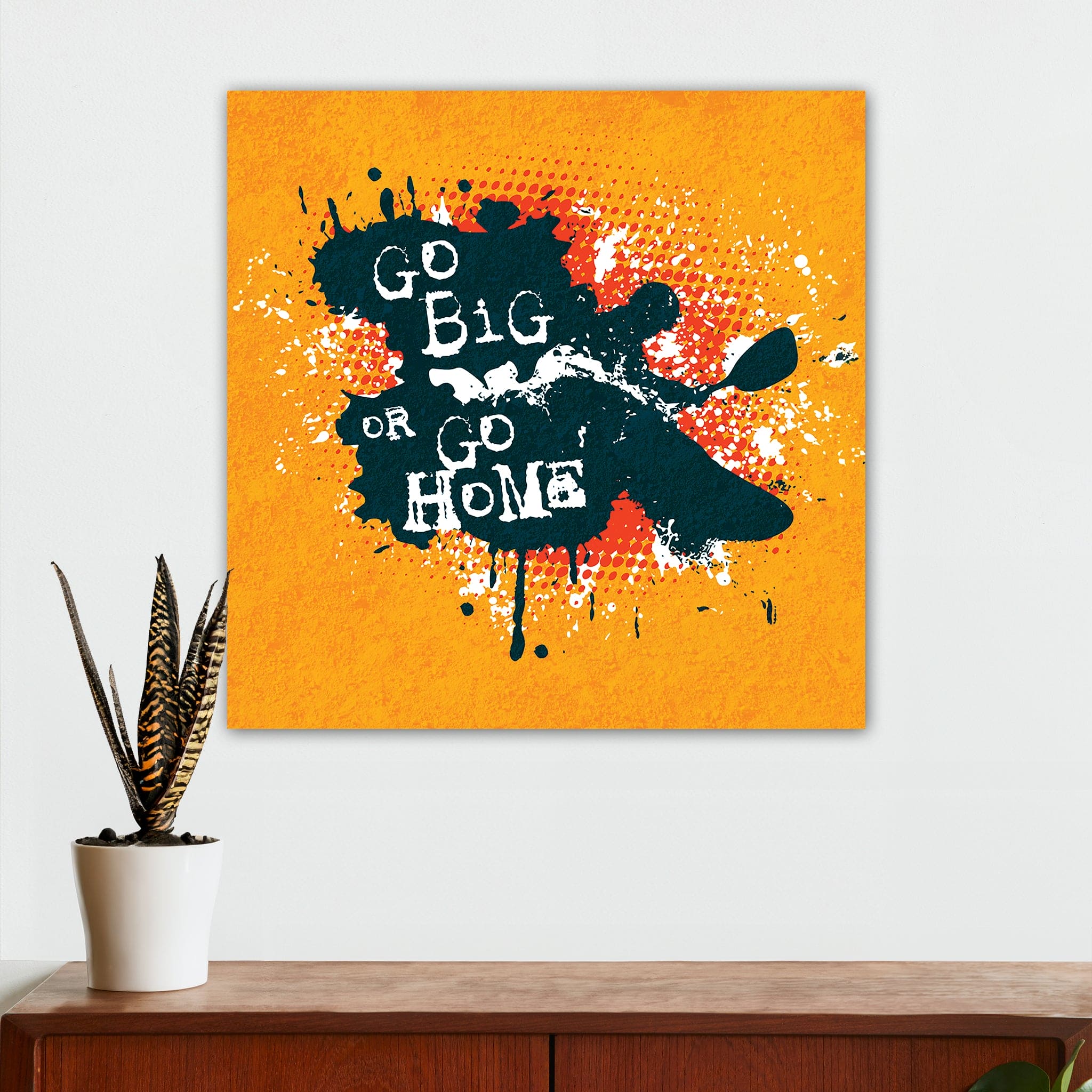 Kayaking Wall Decor - Go Big or Go Home - Canvas Sign