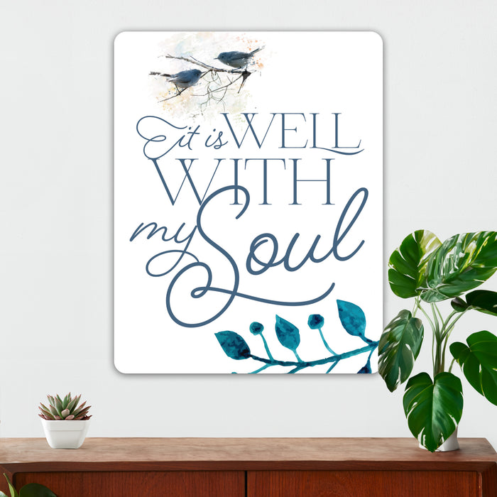 Christian Wall Decor - It Is Well With My Soul - Metal Sign