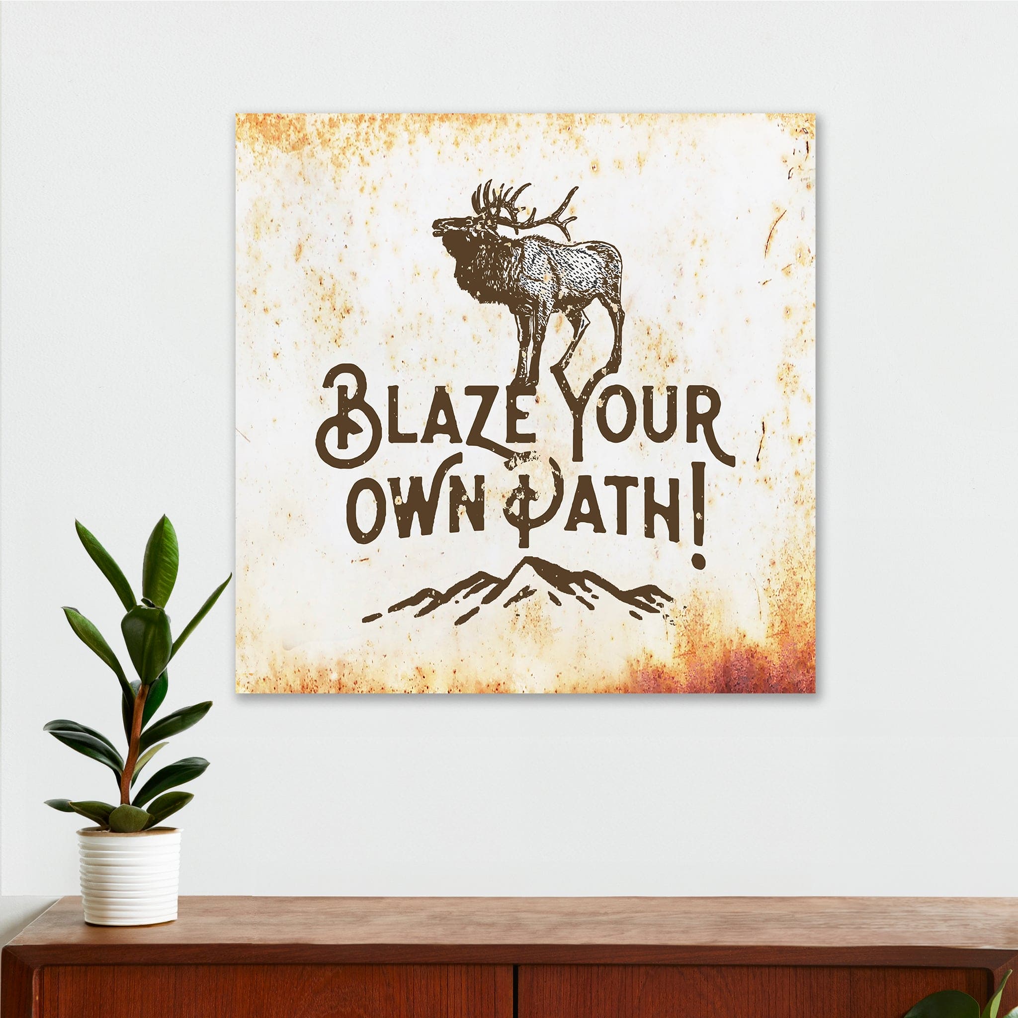 Wildlife Wall Decor - Blaze Your Path - Canvas Sign