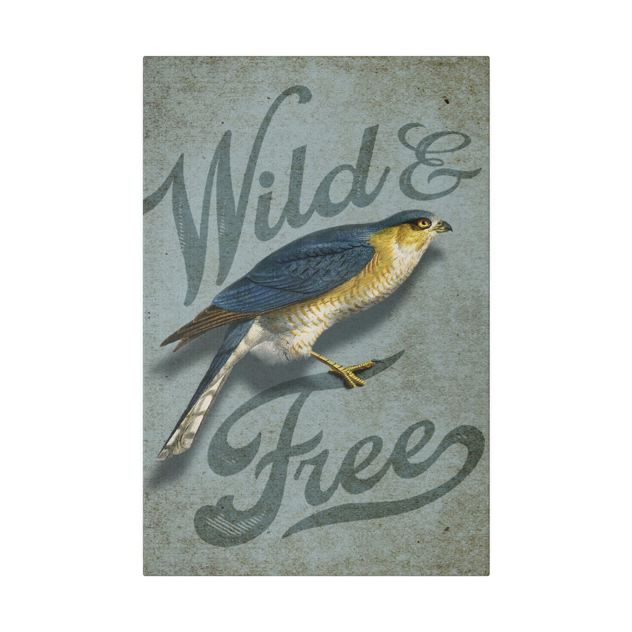 Wildlife Wall Decor - Wild & Free - Canvas Sign