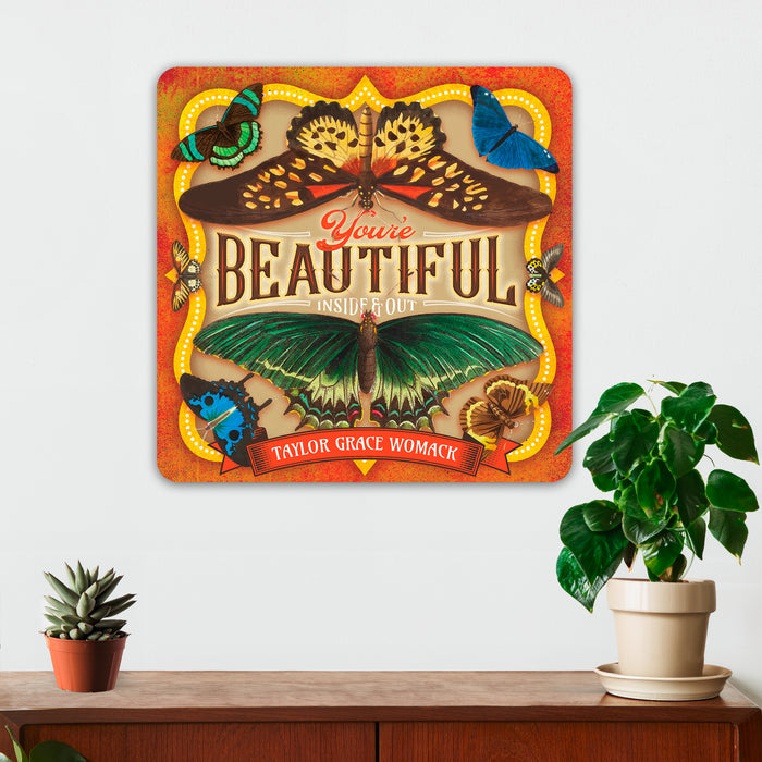 Wildlife Wall Decor - Beautiful Butterfly - Metal Sign