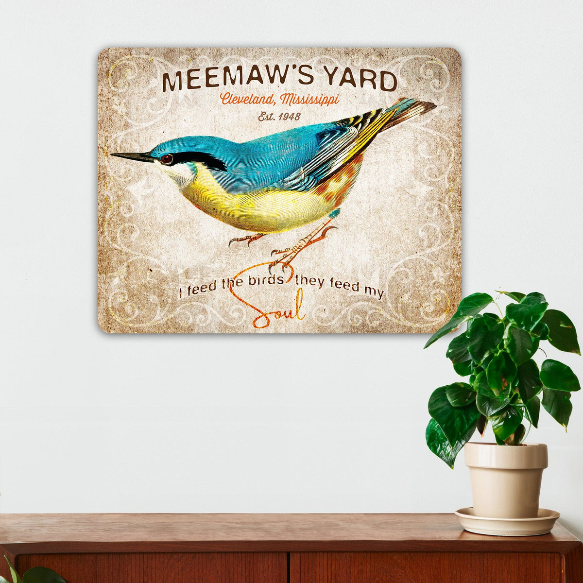 Beautiful Bird Wall Decor | Custom Bird Sign | “I Feed Birds