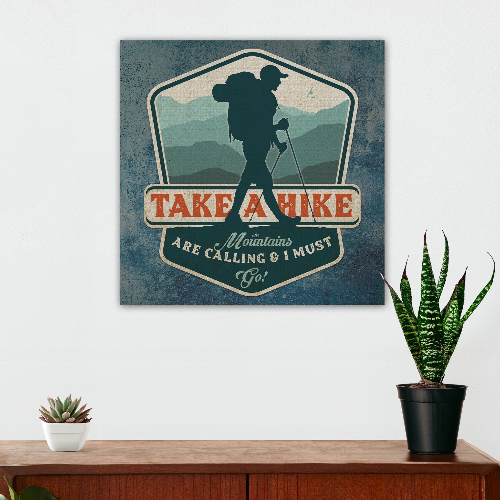 Hiking Wall Decor  - Take a Hike - Canvas Sign