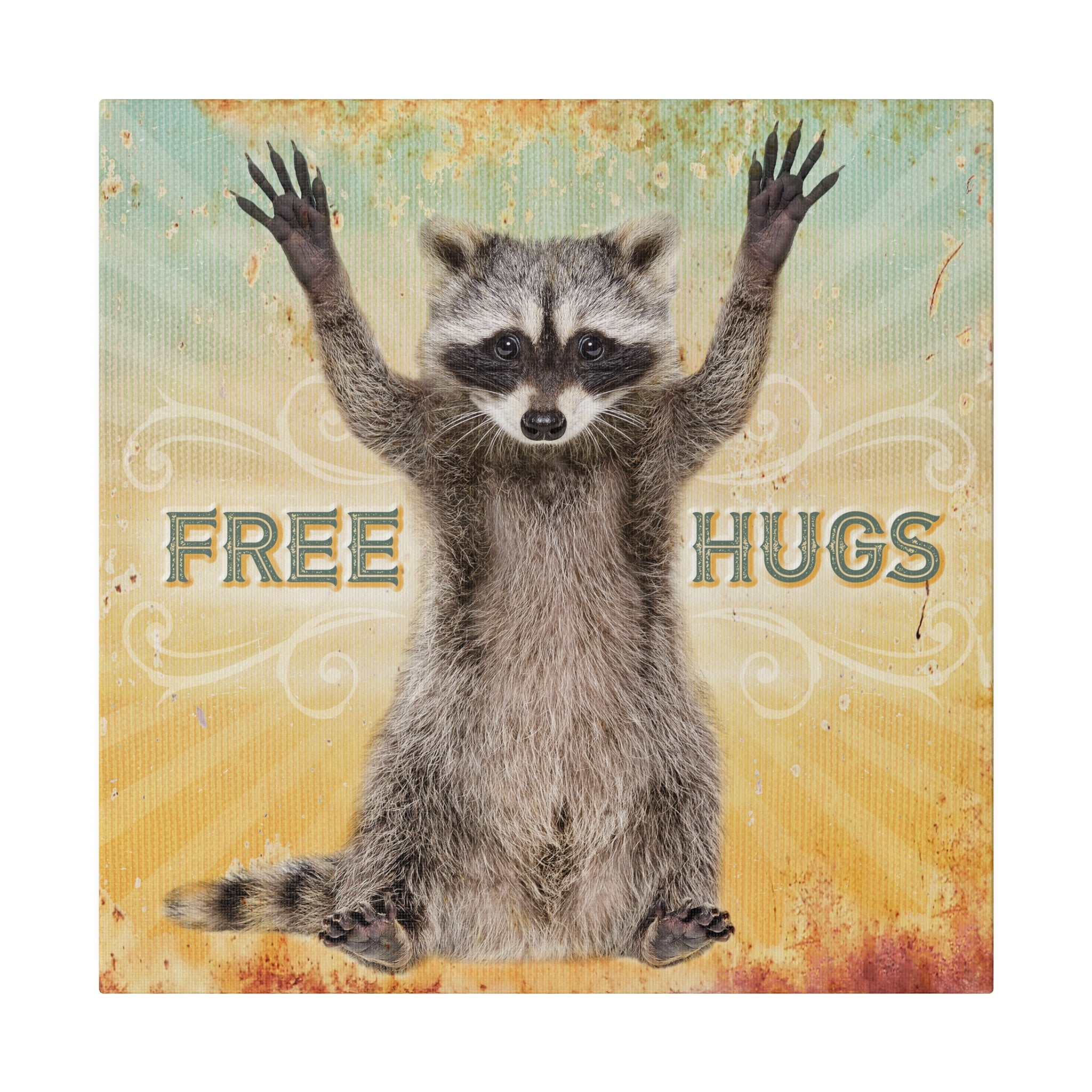 Wildlife Wall Decor - Free Hugs - Canvas Sign
