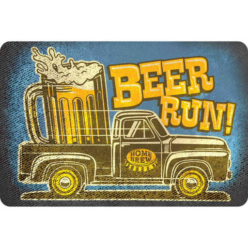 Sunshine Corner's customizable, aluminum composite, old style beer sign that says, "Beer Run".