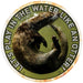 Blank example of Sunshine Corner's, customizable otter sign that says, "Let's Play in the water like an otter".