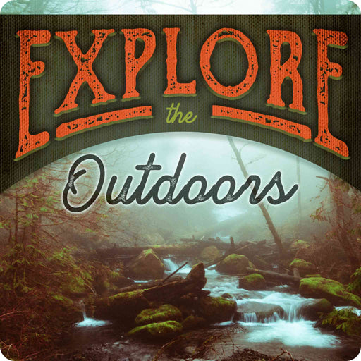 Sunshine Corner's customizable, Hiking and adventure decor that says, "Explore the outdoors"".