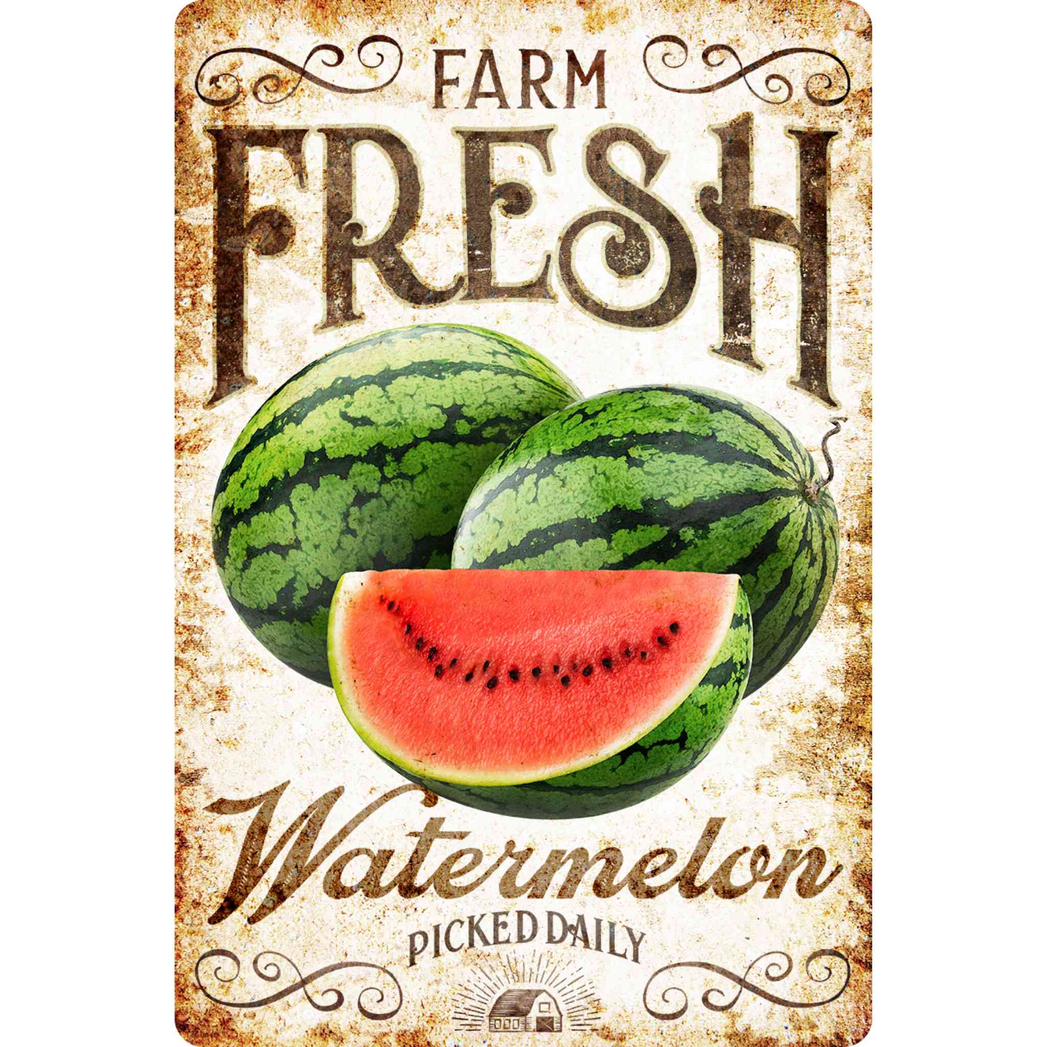 Sunshine Corner's customizable, farm fresh watermelon sign that says, 