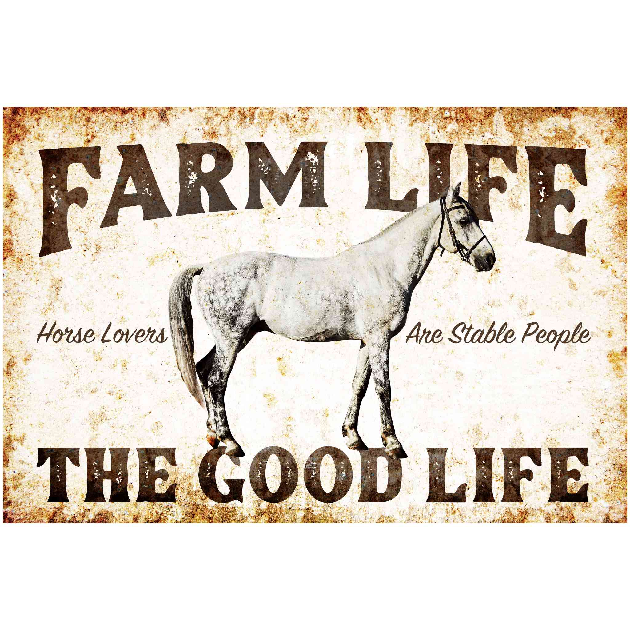 Farmhouse Wall Decor - Farm Life (Horse) - Canvas Sign
