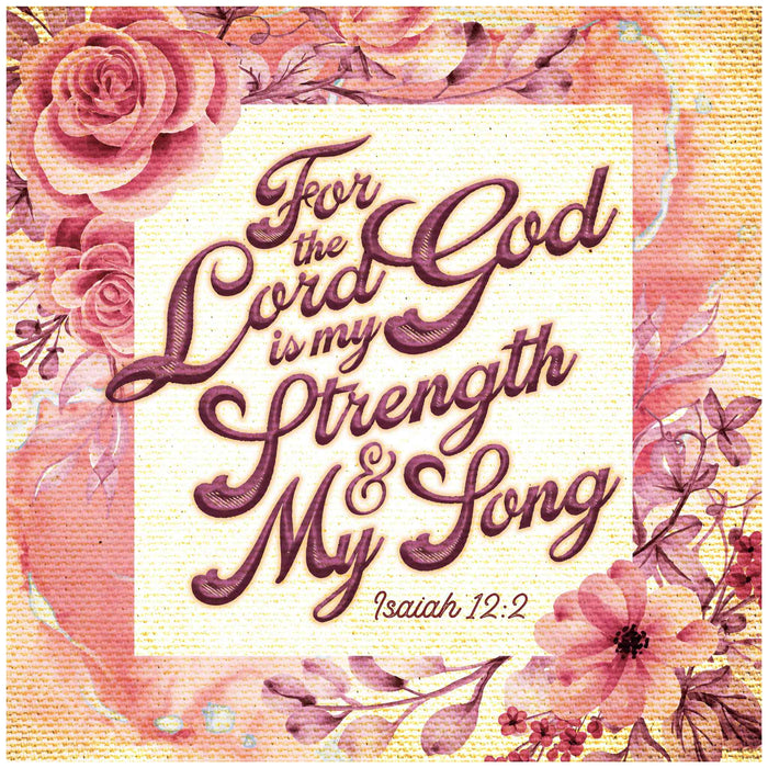 Christian Wall Decor - God is my Strength - Canvas Sign