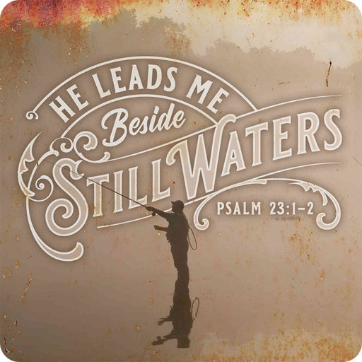 Sunshine Corner's fish camp and christian decor that says, "He leads me beside still waters - Psalm 23: 1-2".