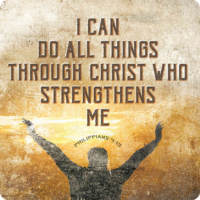 Sunshine Corner's christian sign and prayer room decor that says, "I can do all things through christ who strengthens me - philippians 4:13".