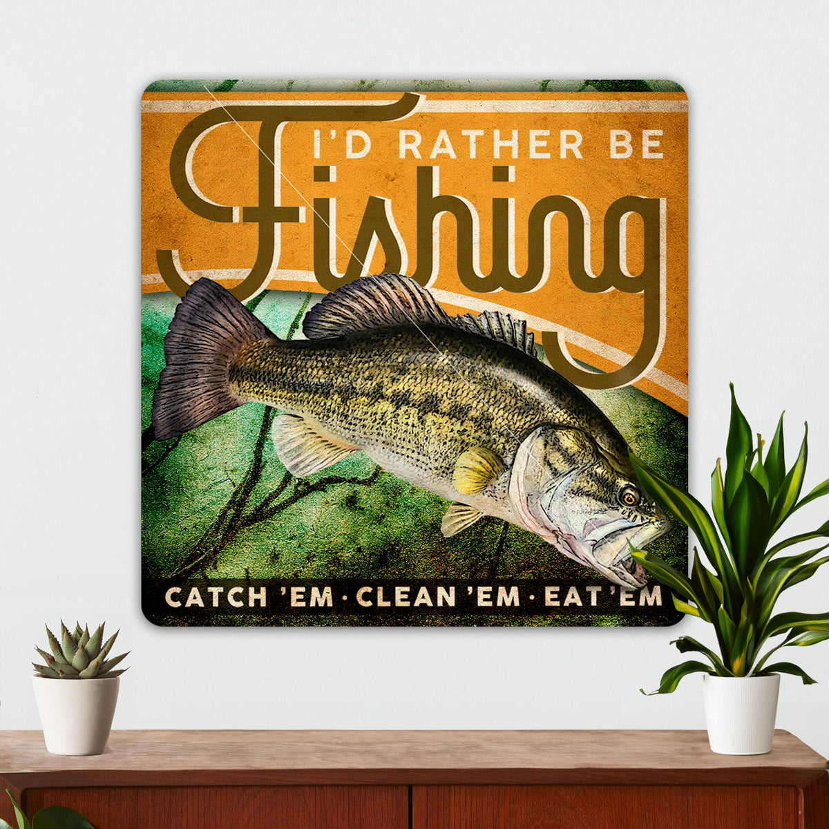 Custom Bass Sign | Bass Fishing Sign | 