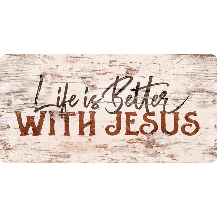 Sunshine Corner's Christian sign and prayer room decor that says, "Life is better with Jesus".
