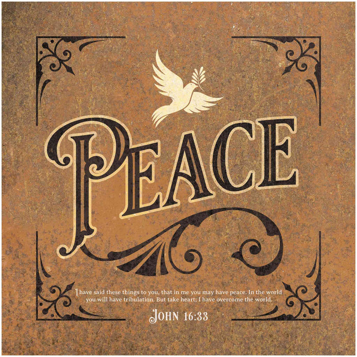 Christian Wall Decor - Peace - Canvas Sign