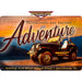Personalized example of Sunshine Corner's, customizable rv and jeep decor that says, "Weekends are meant for adventure - Roaring Fork Motor Nature Trail - Gaitlinburg, TN".