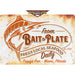 Personalized Example of Sunshine Corner's aluminum composite, customizable fish camp sign that says, "From bait to plate - fresh local seafood daily - Poppy's Pier - Miami Florida - Est. 2020".