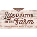 Personalized example of Sunshine Corner's customizable, farm wall decor and sign that says, "Life is better on the farm - Johnson's Family Farm - Norfolk, Virginia - Est. 2022".