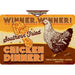 Personalized example of Sunshine Corner's, customizable fried chicken and farm kitchen sign that says, "Winner Winner Southern Fried Chicken Dinner - Uncle Don's Fried Chicken - Memphis, TN - Est. 1965".