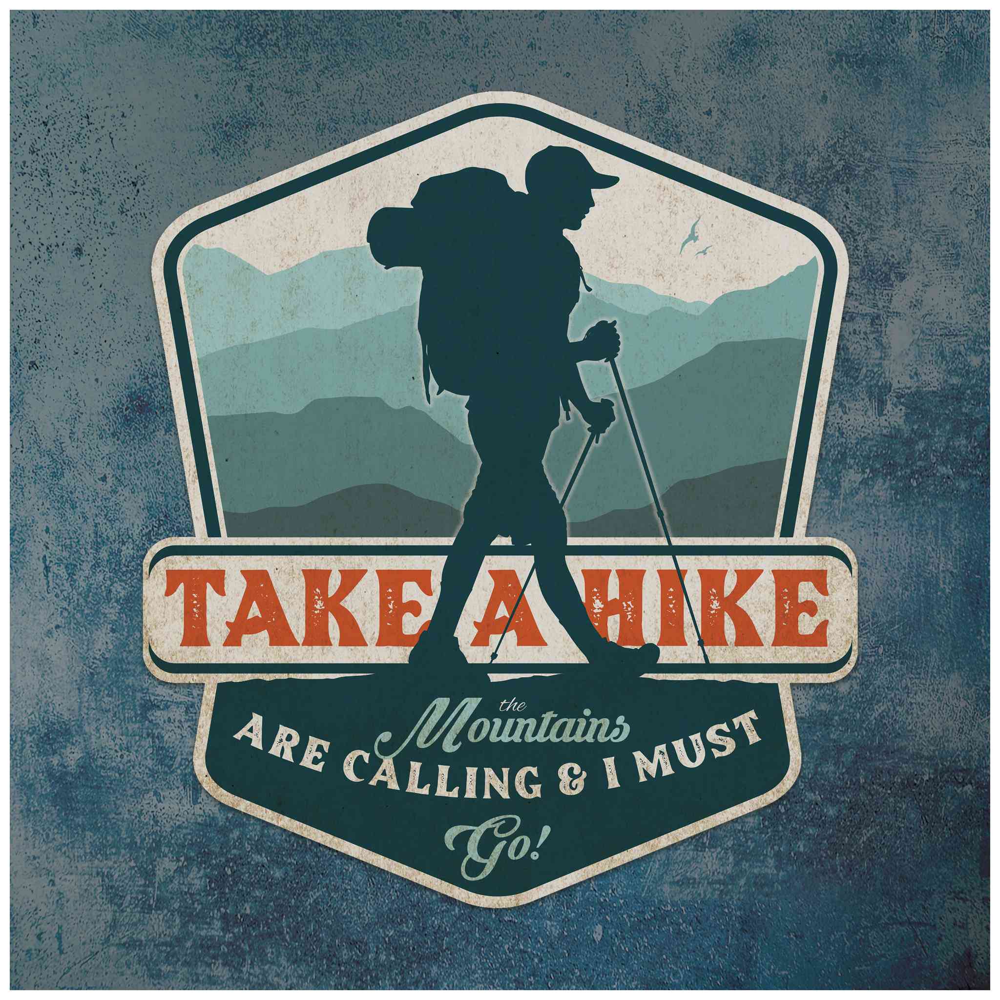 Hiking Wall Decor  - Take a Hike - Canvas Sign