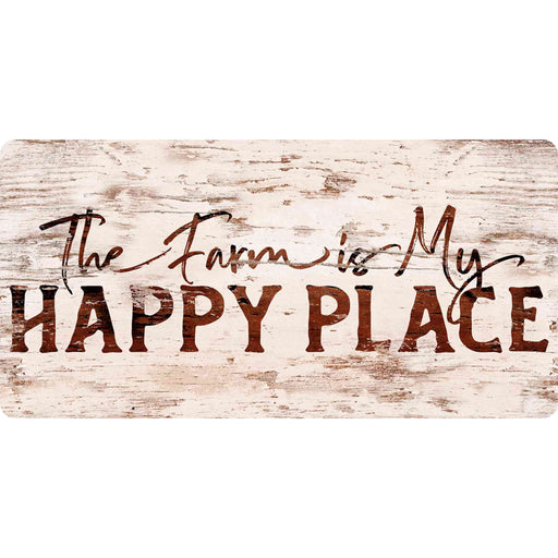 Sunshine Corner's, customizable farm sign that says, "The farm is my happy place".