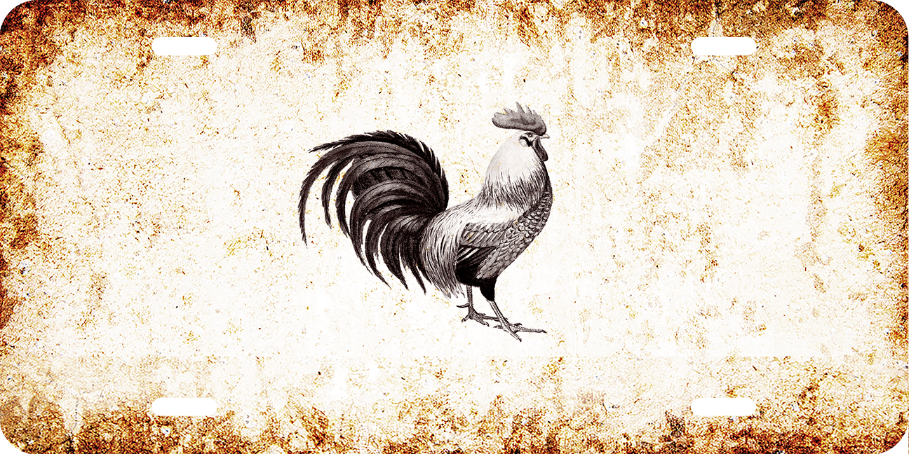 Farm Life - Rooster License Plate